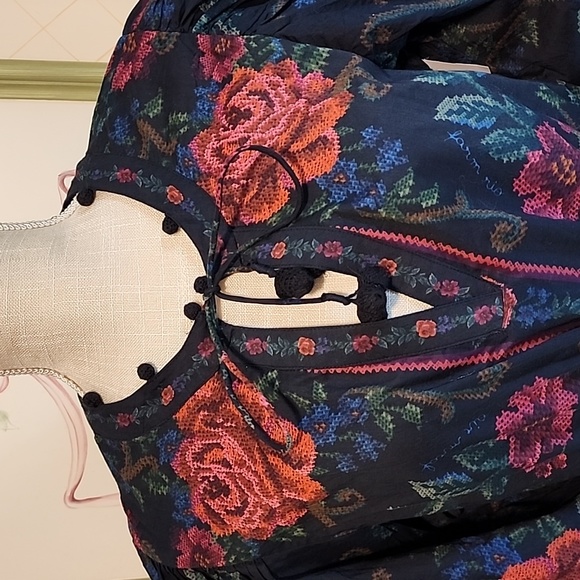 Farm Rio Flower Tapestry Mini Dress - Picture 2 of 7